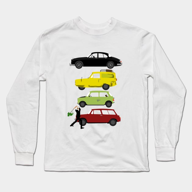 The Car's The Star: Britcoms Long Sleeve T-Shirt by Paulychilds